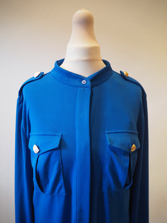 Julien McDonald Blue Blouse 14 NEW with tags