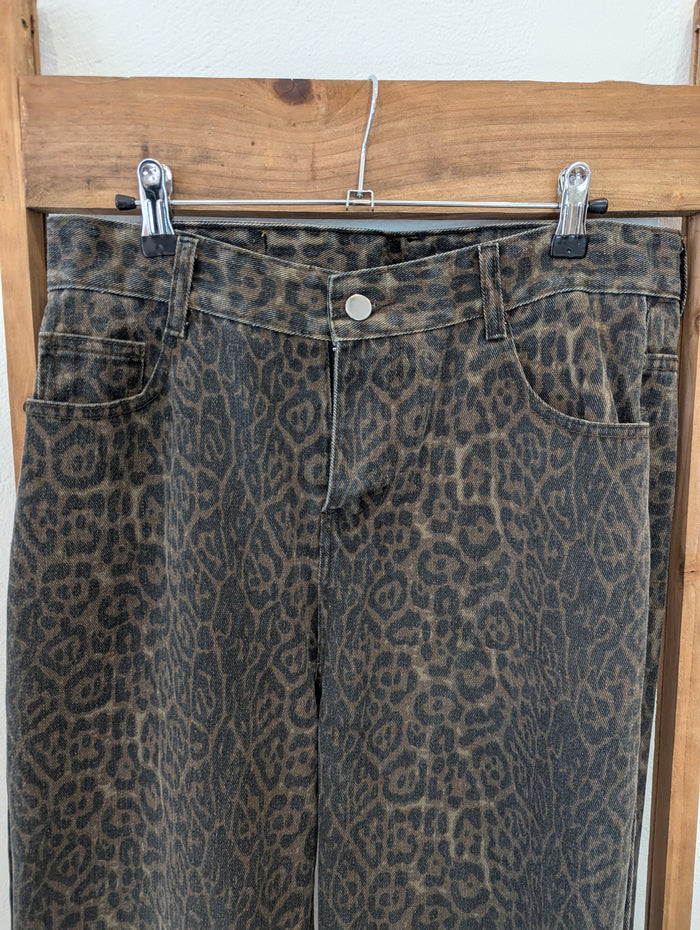 Kabodo Strauss Animal Print Jeans L NWT