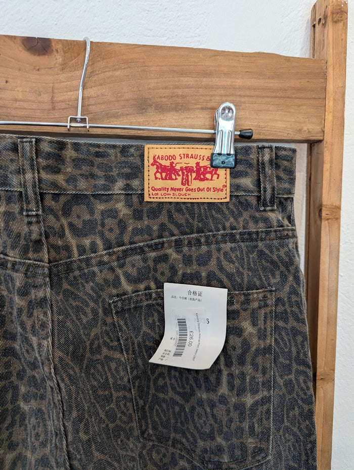 Kabodo Strauss Animal Print Jeans L NWT