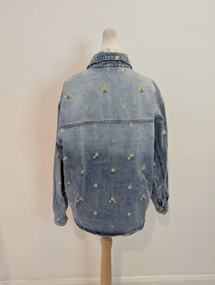 Kaffe Flower Denim Jacket 36