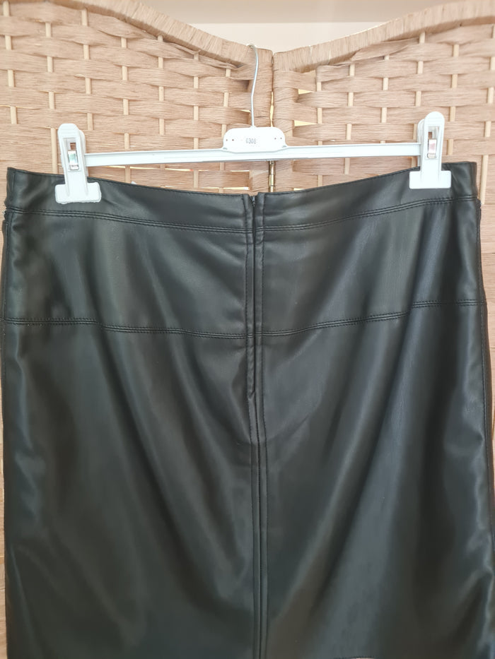Kapalua Black Leather Skirt Size 12