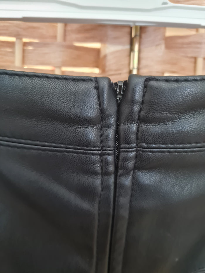 Kapalua Black Leather Skirt Size 12