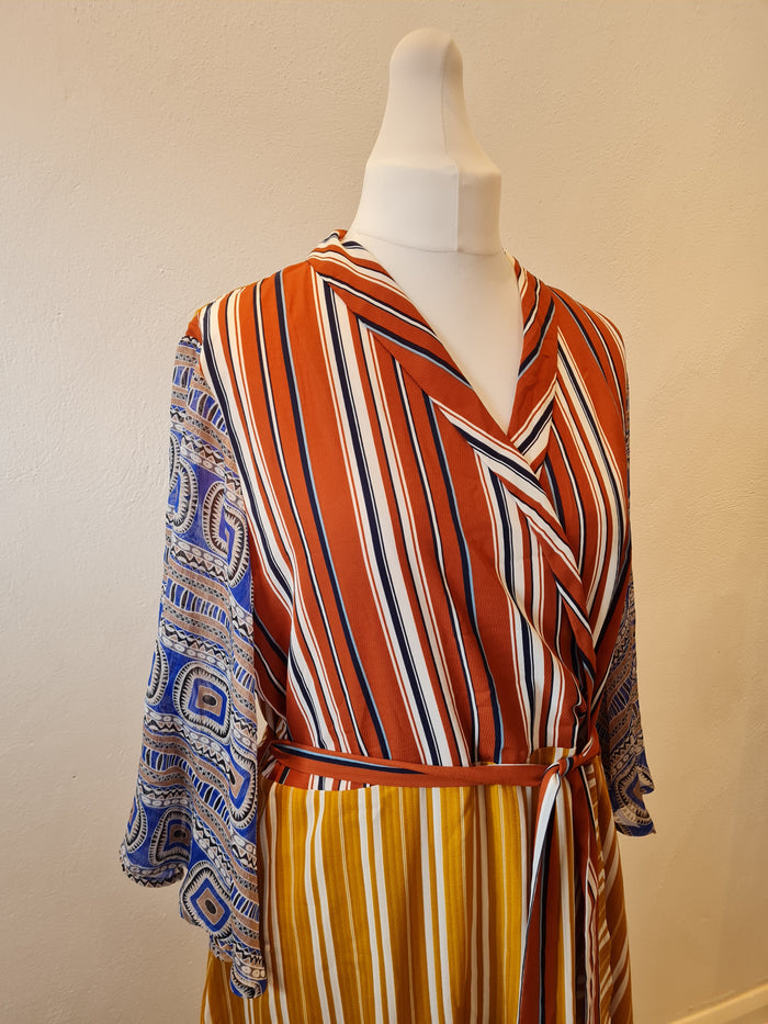 Karen by Simonsen Multi Faux Wrap Maxi Dress Size 14