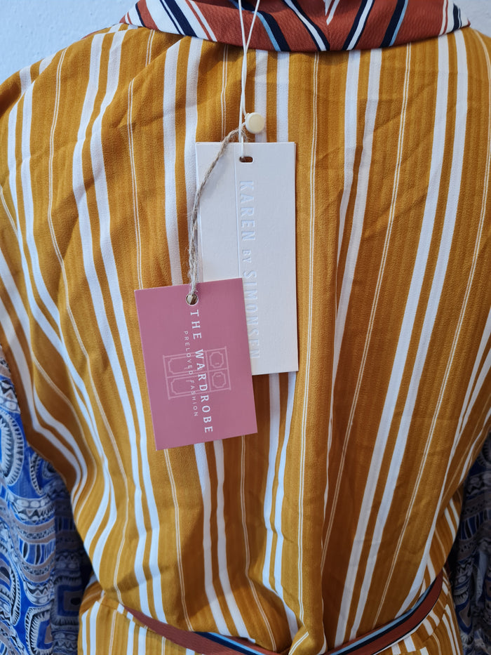 Karen by Simonsen Multi Faux Wrap Maxi Dress Size 14