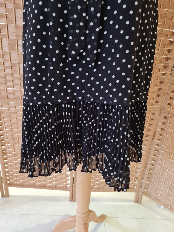 Karen Millen Black Spot Dress Size 12