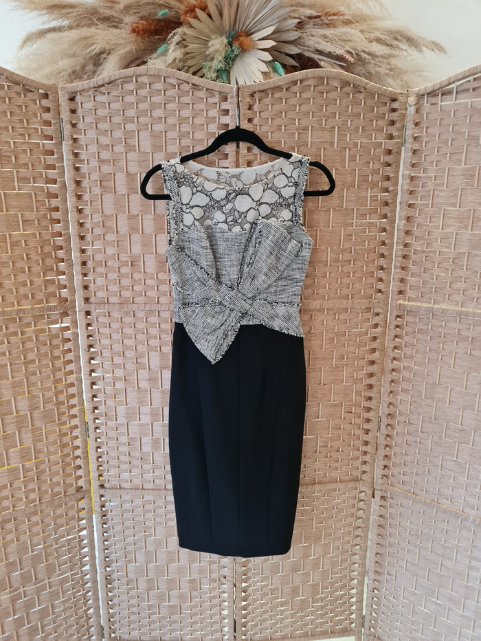 Karen Millen Black Tweed Dress 8