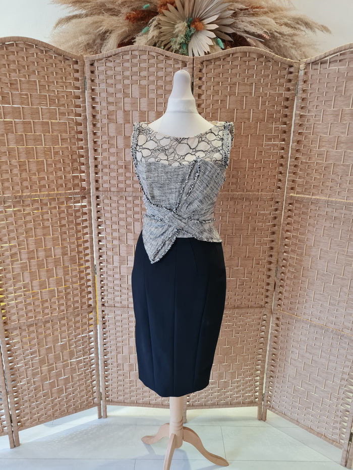 Karen Millen Black Tweed Dress 8