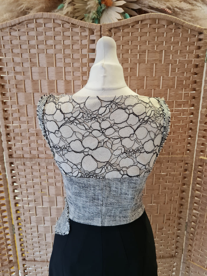Karen Millen Black Tweed Dress 8