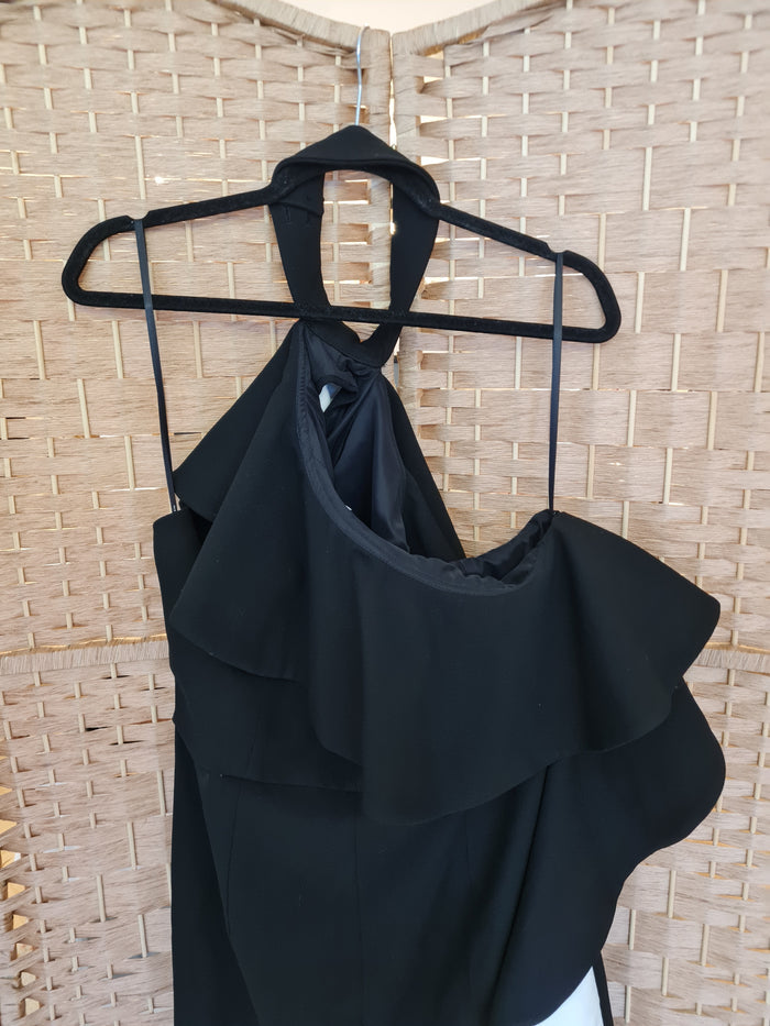 Karen Millen Black & White Halter Jumpsuit 14 NWT RRP £350