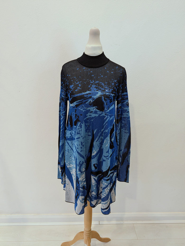 Karen Millen Blue Knit Dress S