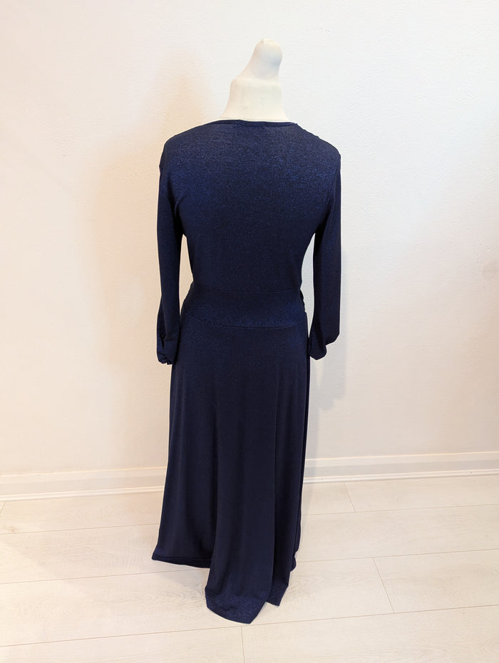 Kate & Pippa Navy Sparkle Wrap Dress XL
