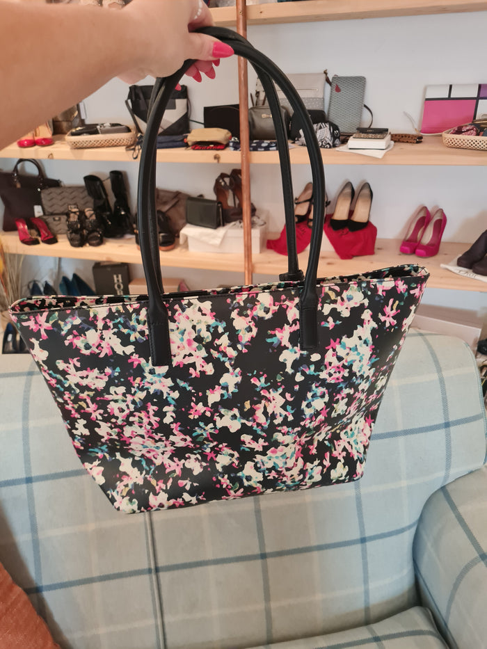 Kate Spade Black/Pink Floral Large Shopper