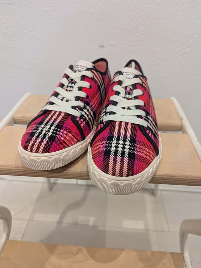 Kate Spade Vale Plaid Trainers 6 NWT
