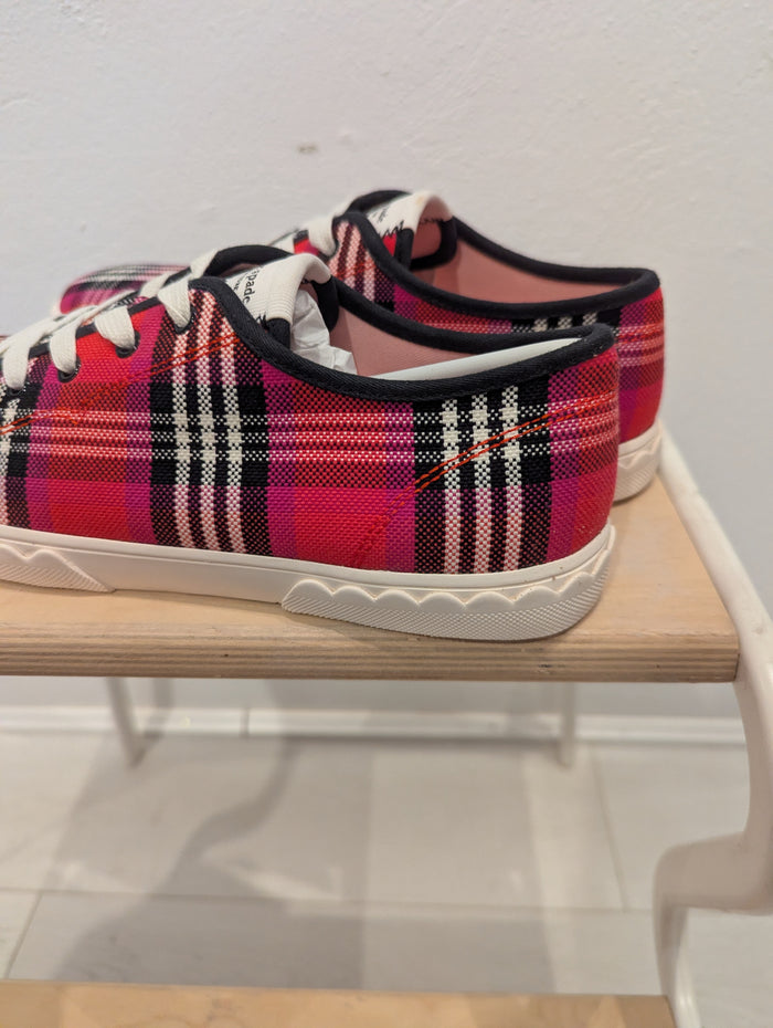 Kate Spade Vale Plaid Trainers 6 NWT