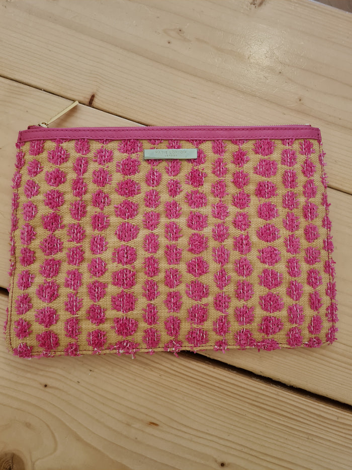Katie Loxton Pink Raffia Cluth