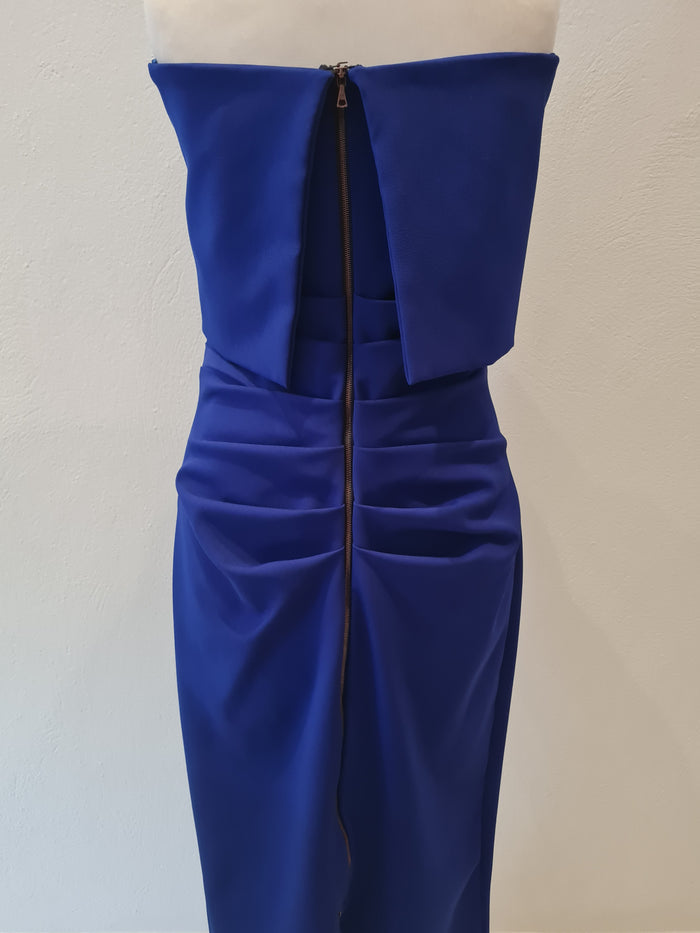 Kevan Jon Cobalt Blue Off Shoulder Dress 4