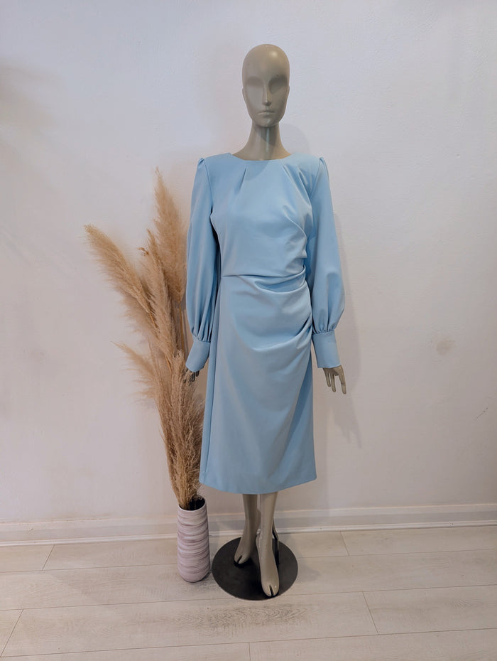 Kevan Jon pale blue long sleeved dress 16