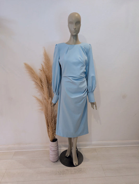 Kevan Jon pale blue long sleeved dress 16