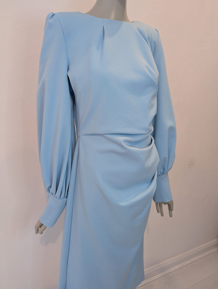 Kevan Jon pale blue long sleeved dress 16
