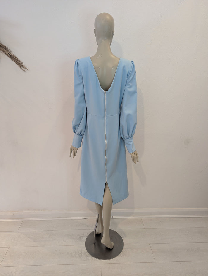 Kevan Jon pale blue long sleeved dress 16