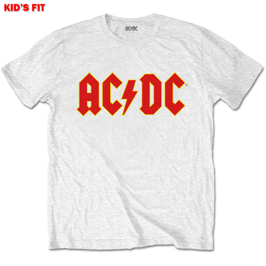 Kids AC/DC  T-Shirt - Logo - White Rock Off
