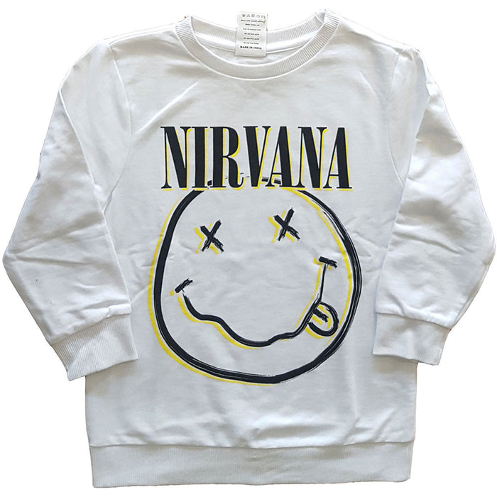 Kids Nirvana Sweatshirt - Smiley Face Rock Off