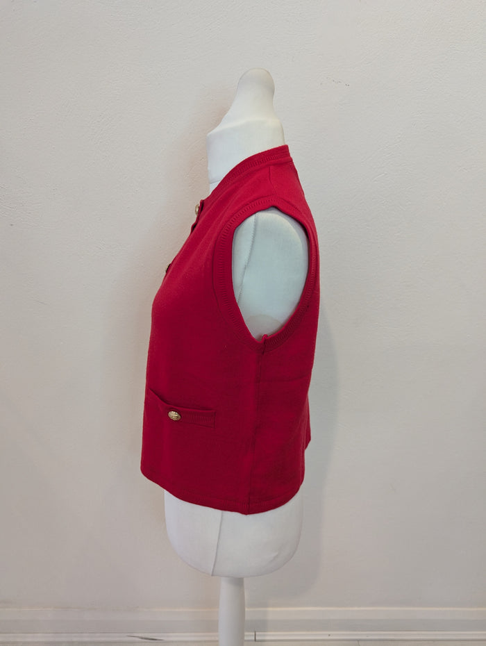 Kilky Red Knit Waistcoat 6-14 RRP £49.99