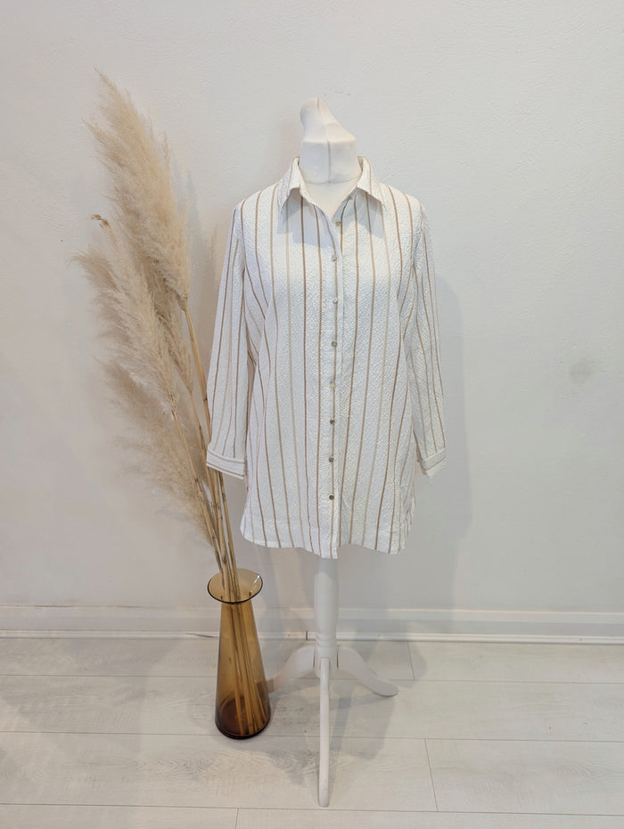 Klass white stripe shirt 14