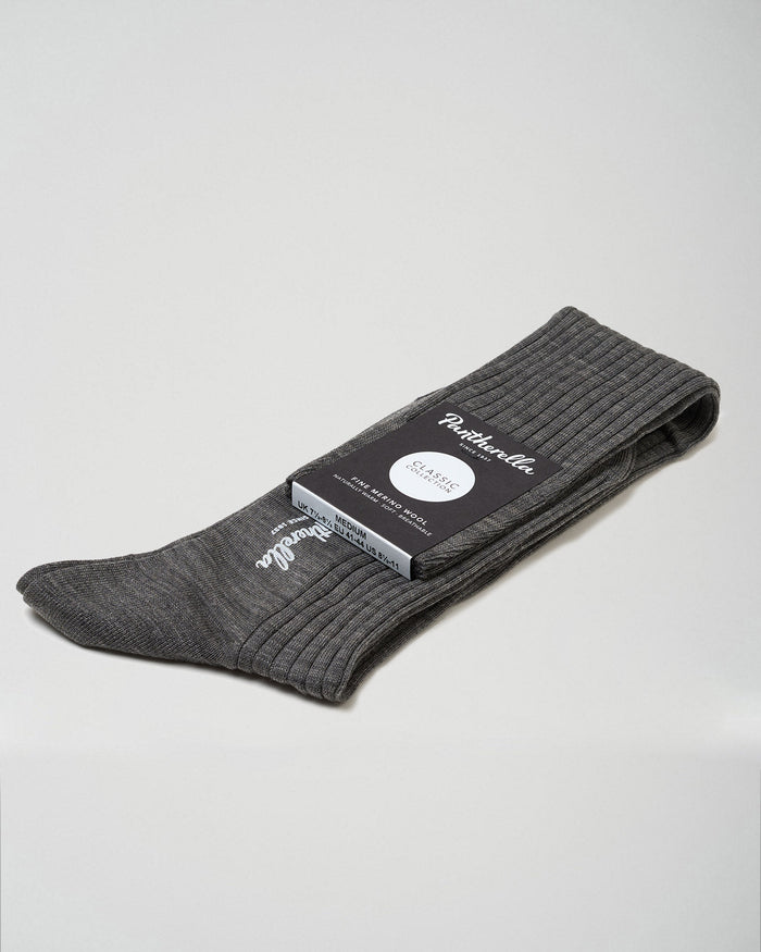 (Knee-High) Sock | Laburnum | Merino Wool | Mid Grey