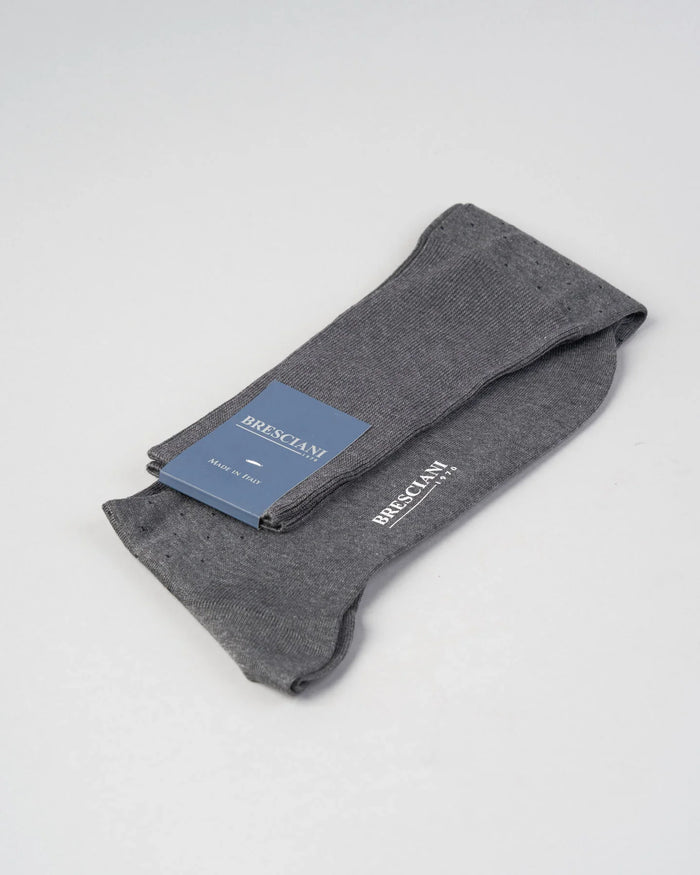 Bresciani - Knee-high Sock | Polka Dot | Light Grey - Socks & Footlets
