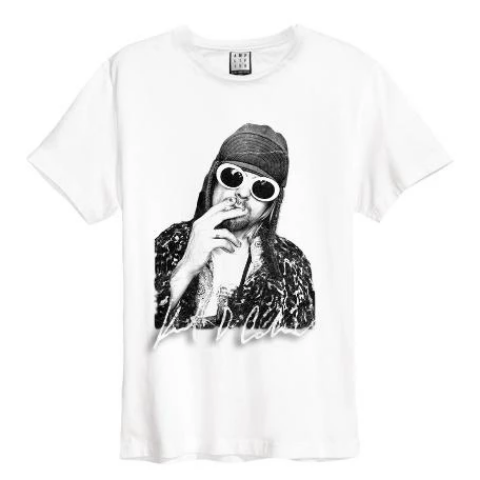 Kurt Cobain Photograph Amplified Men's T-shirt - White
