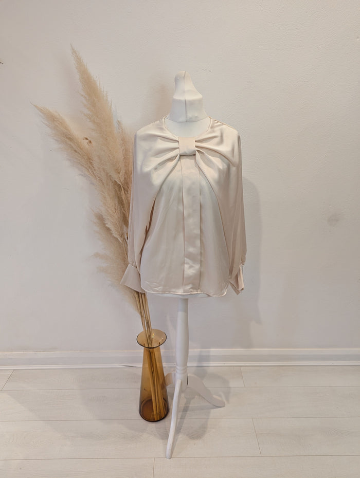 Kyla Cream Satin Top M/L