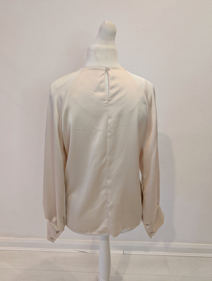 Kyla Cream Satin Top M/L