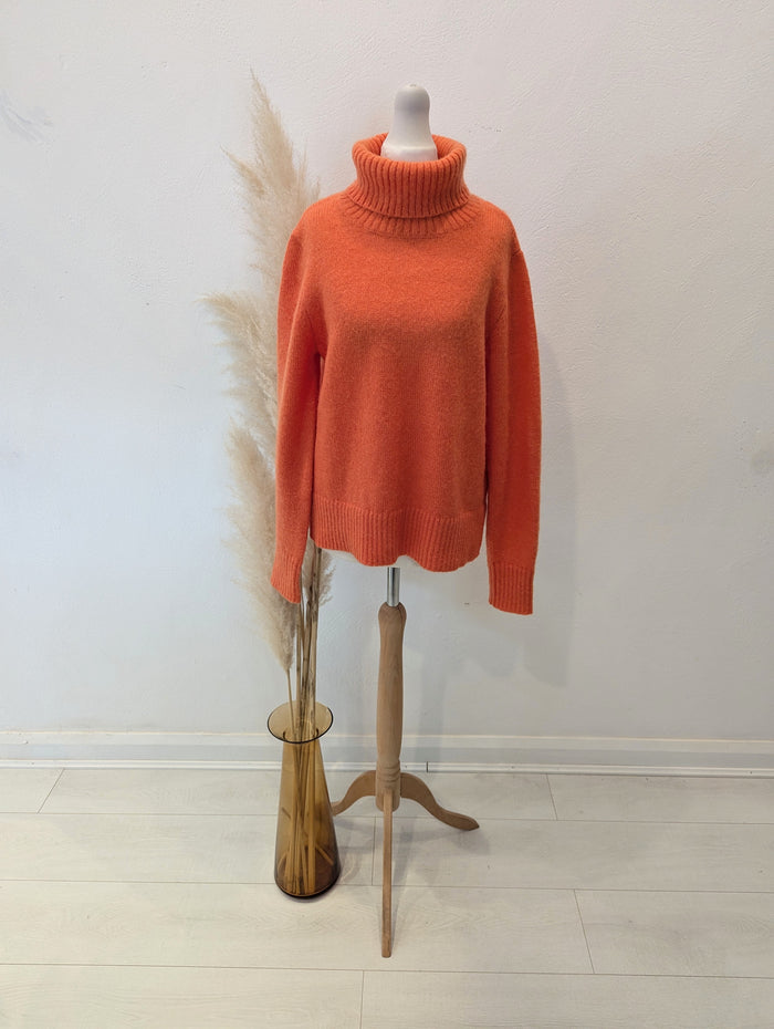 Kyra Orange Mohair Jumper M