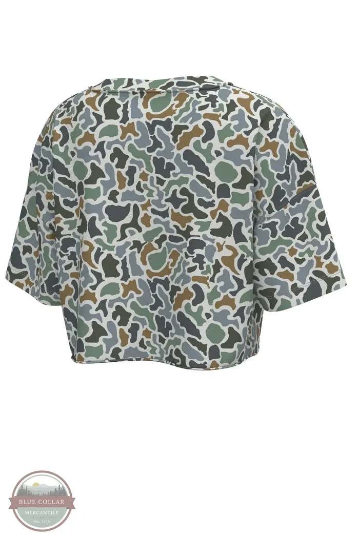 Local Girl L5011000 Youth Boxy Camo Crop T-Shirt LCB back view