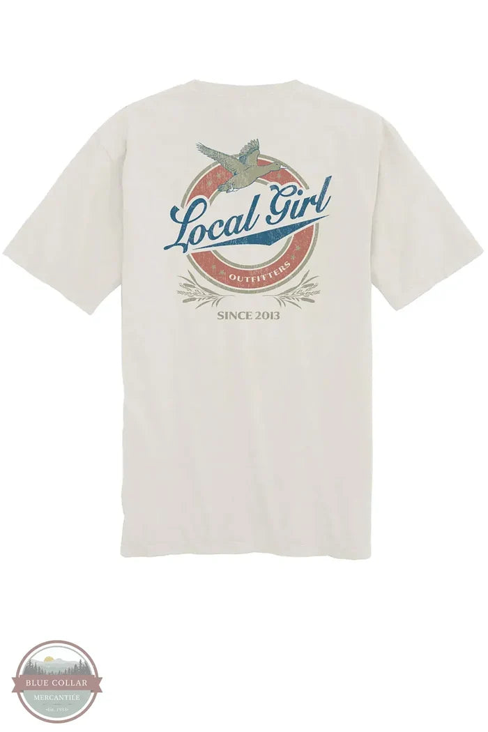 Local Girl Outfitters L5100057-SIL LG Vintage Miller Short Sleeve T-Shirt back print view