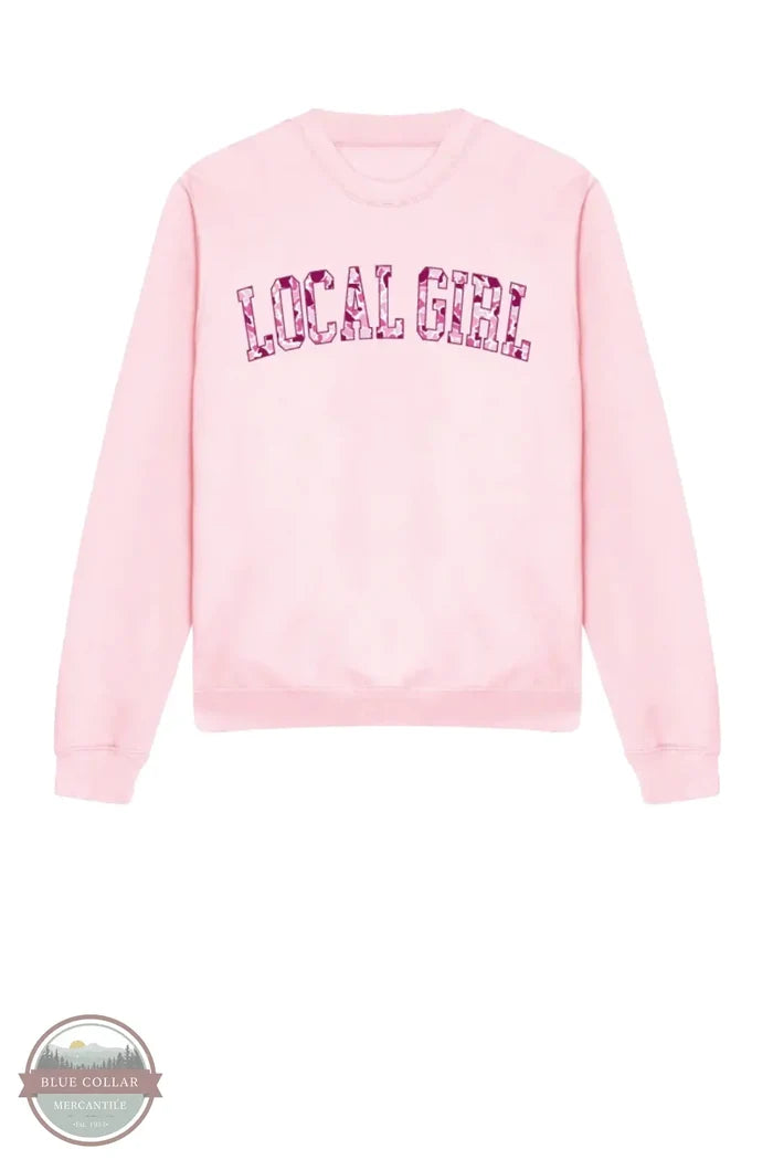 Local Girl Outfitters L5130037 Local Girl Pink Arch Camo Crewneck image