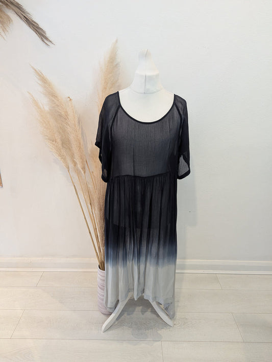 Label Lab black/Grey Sheer Maxi L