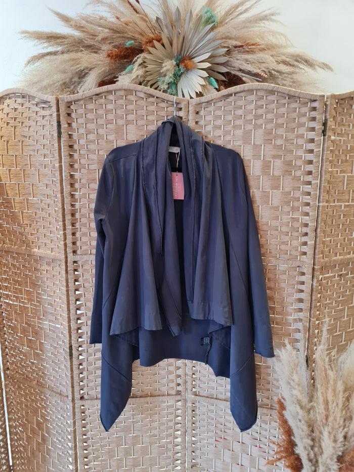 Label Lab Grey Waterfall Jacket Size 12