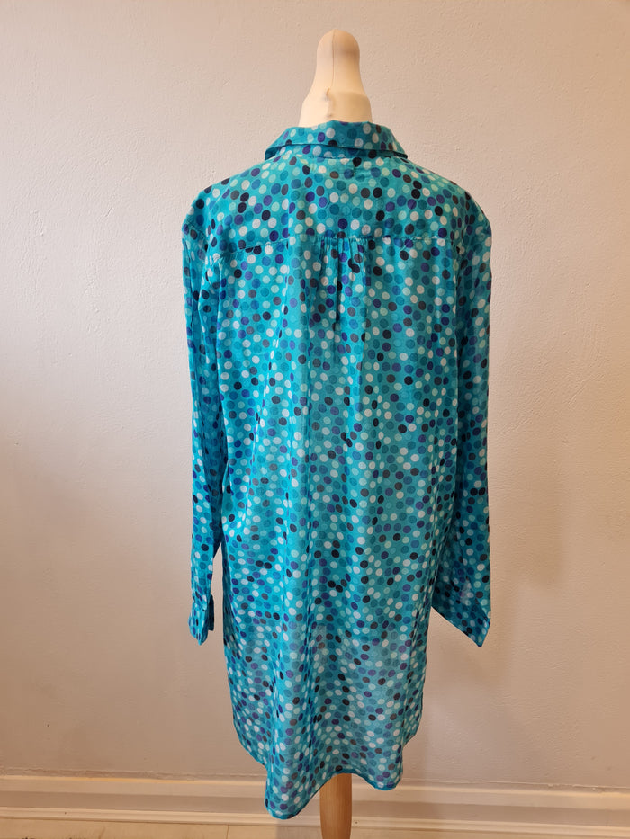 Lara Ethnics blue spot blouse S/M
