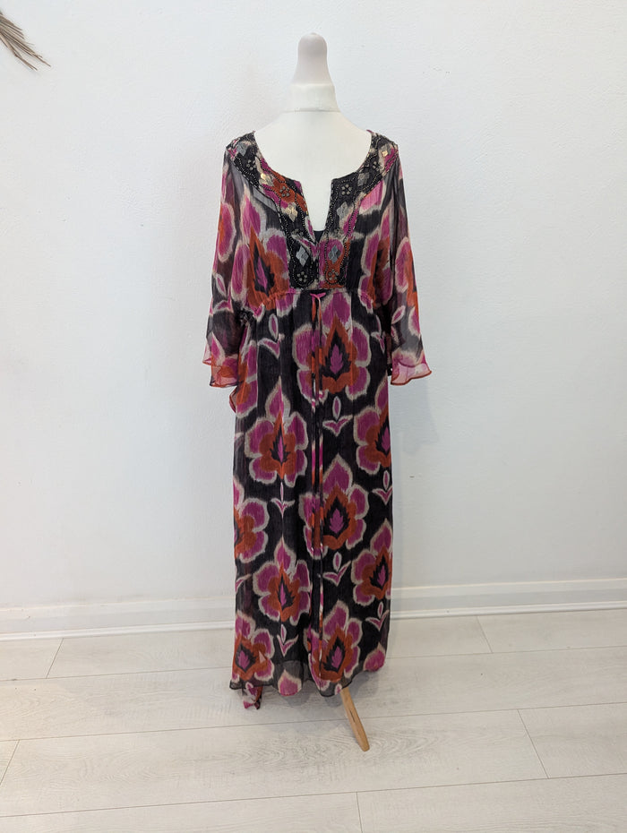 Laura Ashley Silk Kimono Dress 12 NWT €180