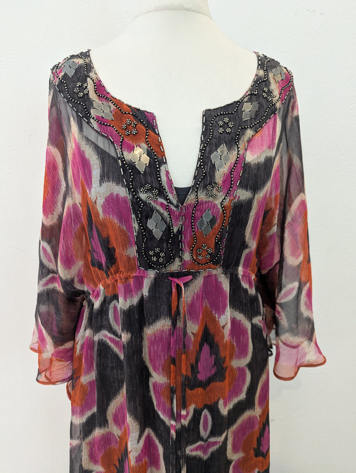 Laura Ashley Silk Kimono Dress 12 NWT €180