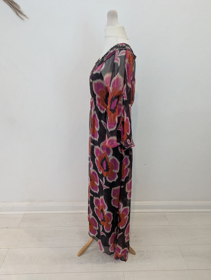 Laura Ashley Silk Kimono Dress 12 NWT €180