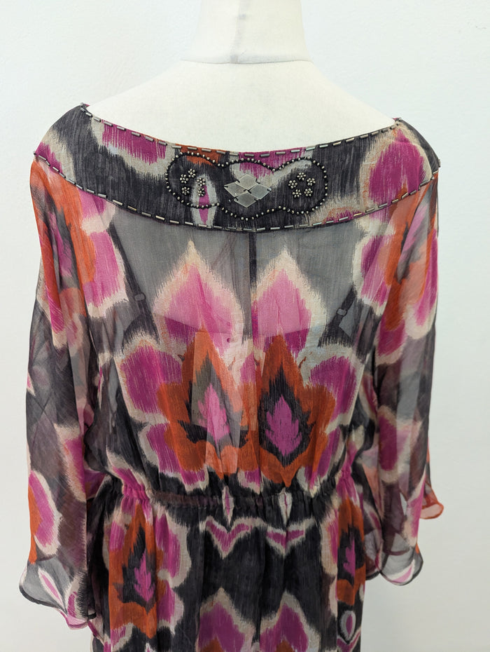 Laura Ashley Silk Kimono Dress 12 NWT €180