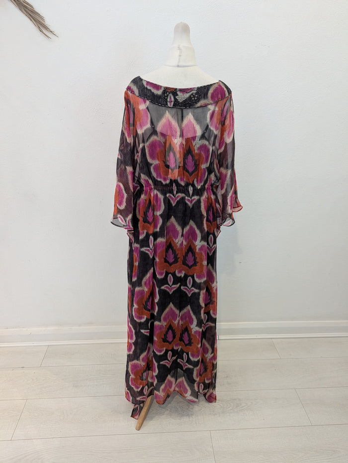 Laura Ashley Silk Kimono Dress 12 NWT €180