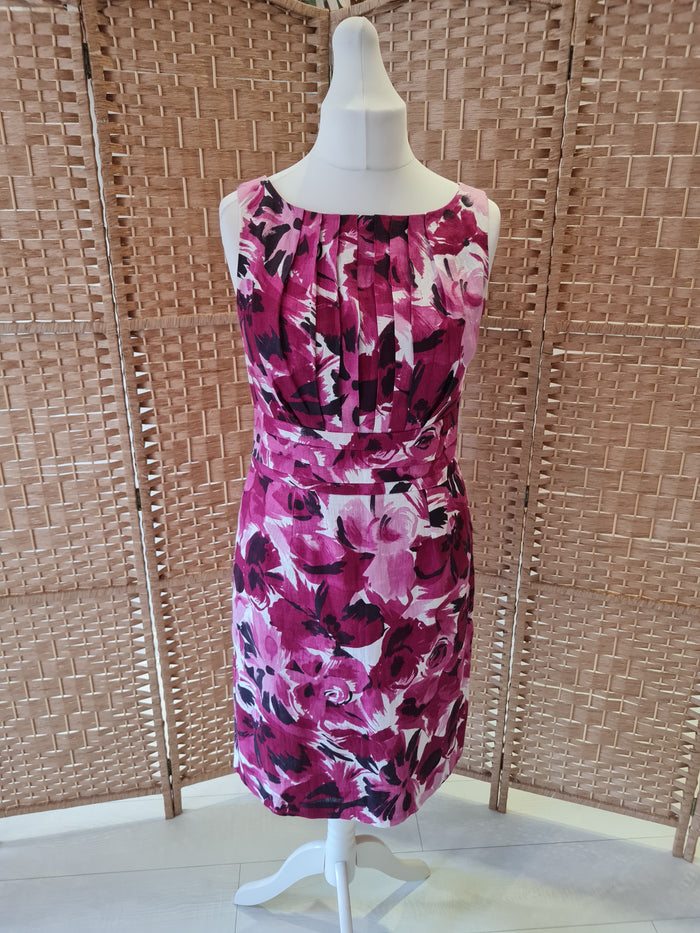 Laura Ashley Wine Floral Dress & Shrug 12