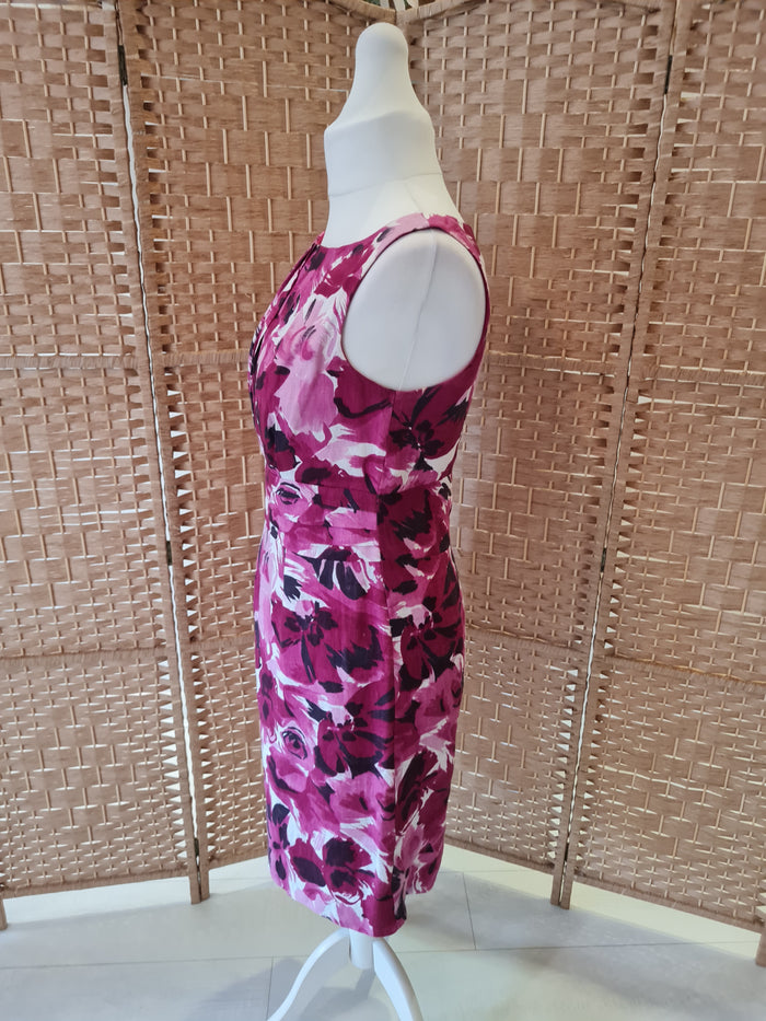 Laura Ashley Wine Floral Dress & Shrug 12