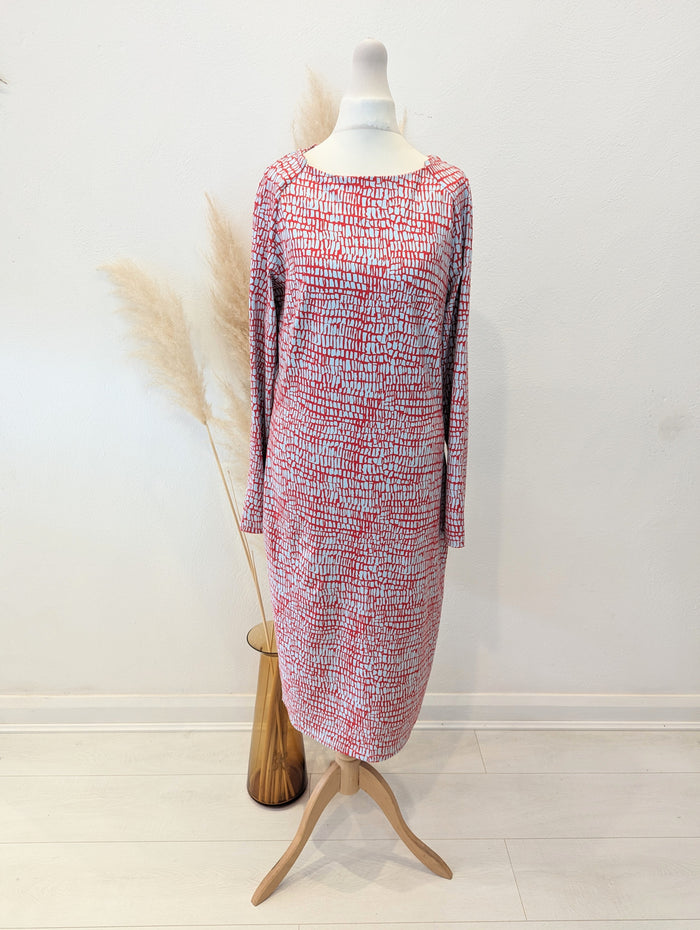 Lennon Courtney Red Print Dress 10