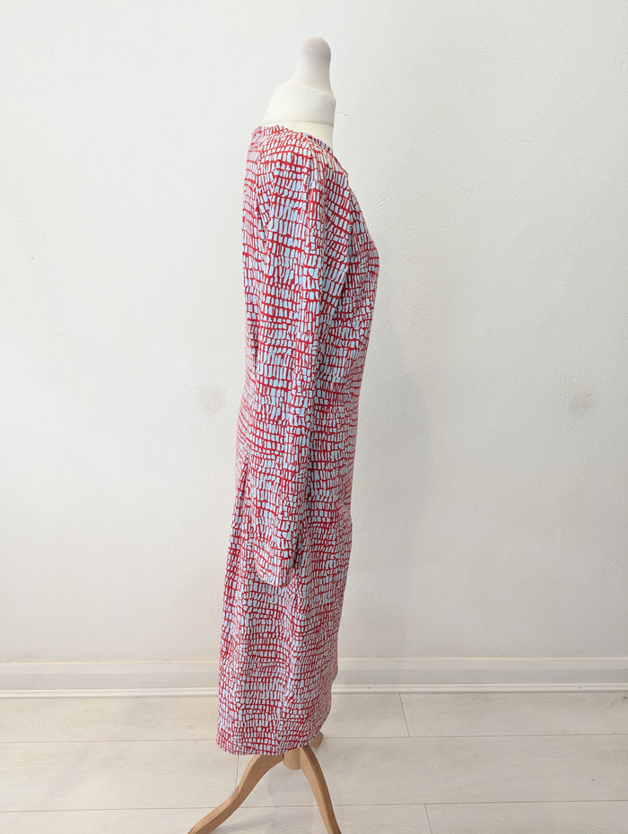 Lennon Courtney Red Print Dress 10