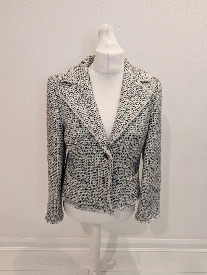 Libra Black/ White Boucle Jacket Medium